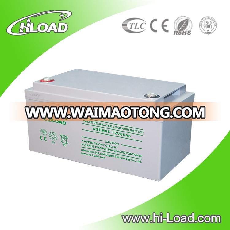 12V 65Ah Lead Acid Battery / Solar Energy Storage Battery